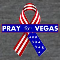 Pray For Vegas USA Flag Ribbon Baby Bodysuit