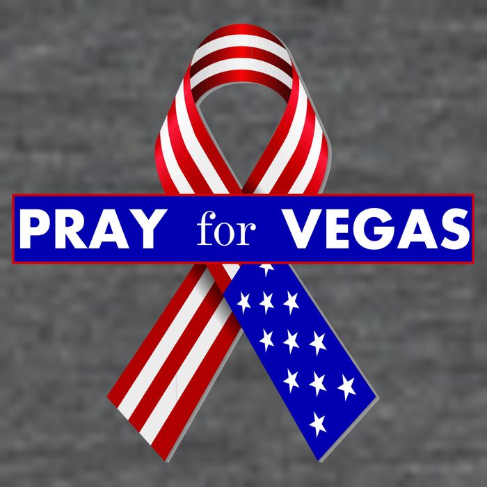 Pray For Vegas USA Flag Ribbon Baby Bodysuit