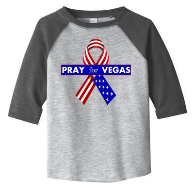 Pray For Vegas USA Flag Ribbon Toddler Fine Jersey T-Shirt