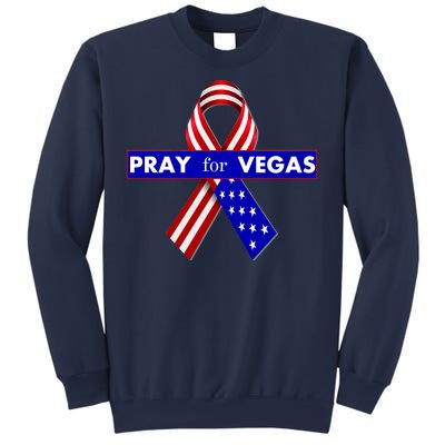 Pray For Vegas USA Flag Ribbon Sweatshirt