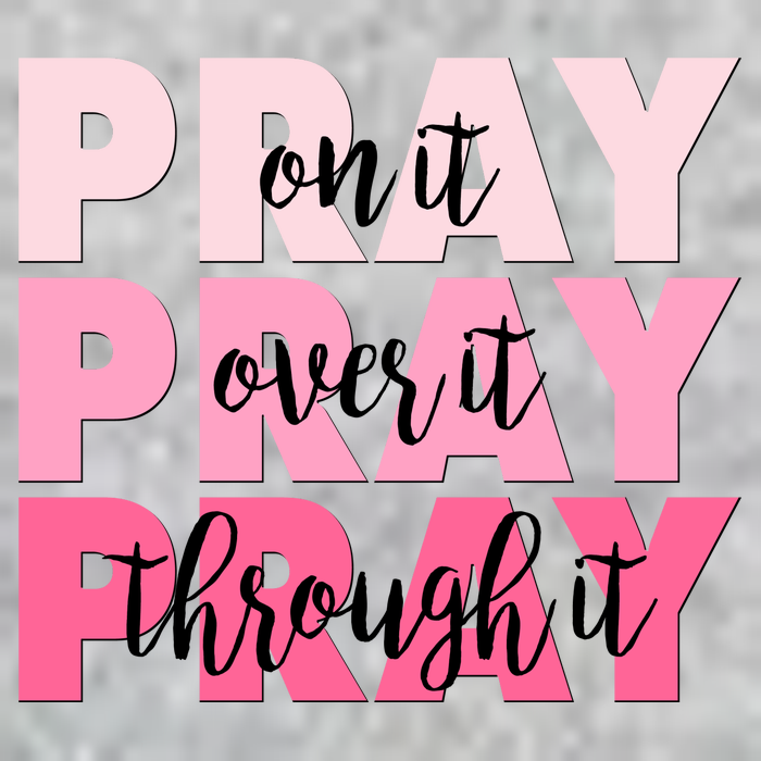 Pray On It Over It Through It Full Zip Hoodie