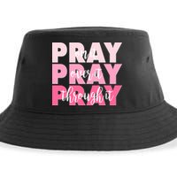Pray On It Over It Through It Sustainable Bucket Hat