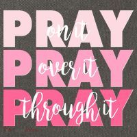 Pray On It Over It Through It Cotton Canvas Backpack