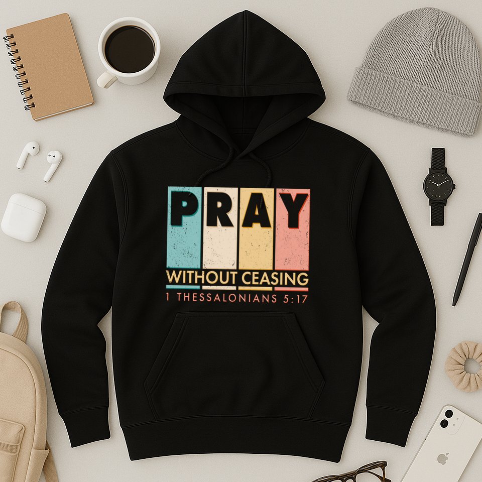 Pray Witout Ceasing 1 Thessalonians 5:17 Hoodie