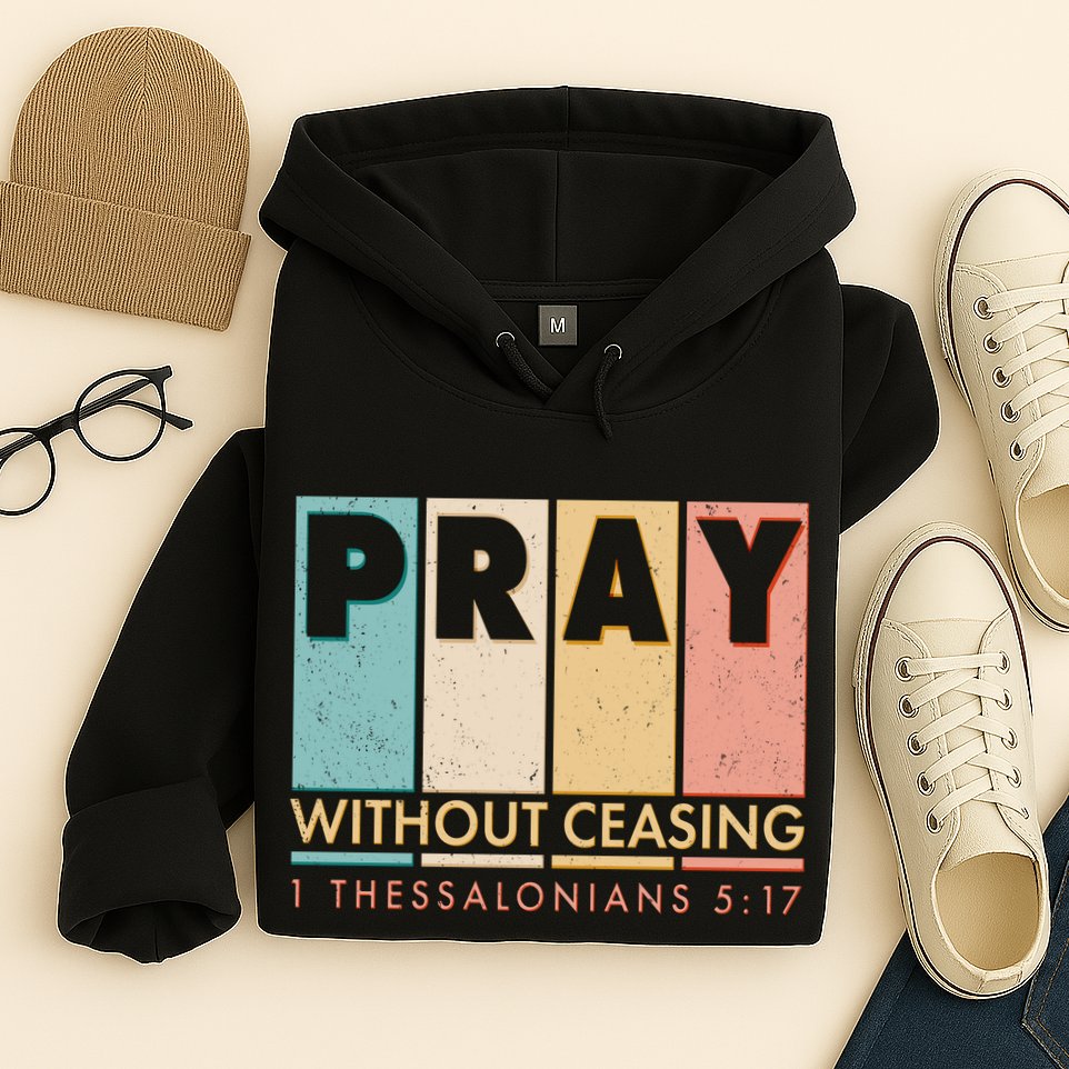 Pray Witout Ceasing 1 Thessalonians 5:17 Hoodie