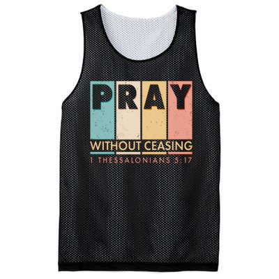 Pray Witout Ceasing 1 Thessalonians 5:17 Mesh Reversible Basketball Jersey Tank