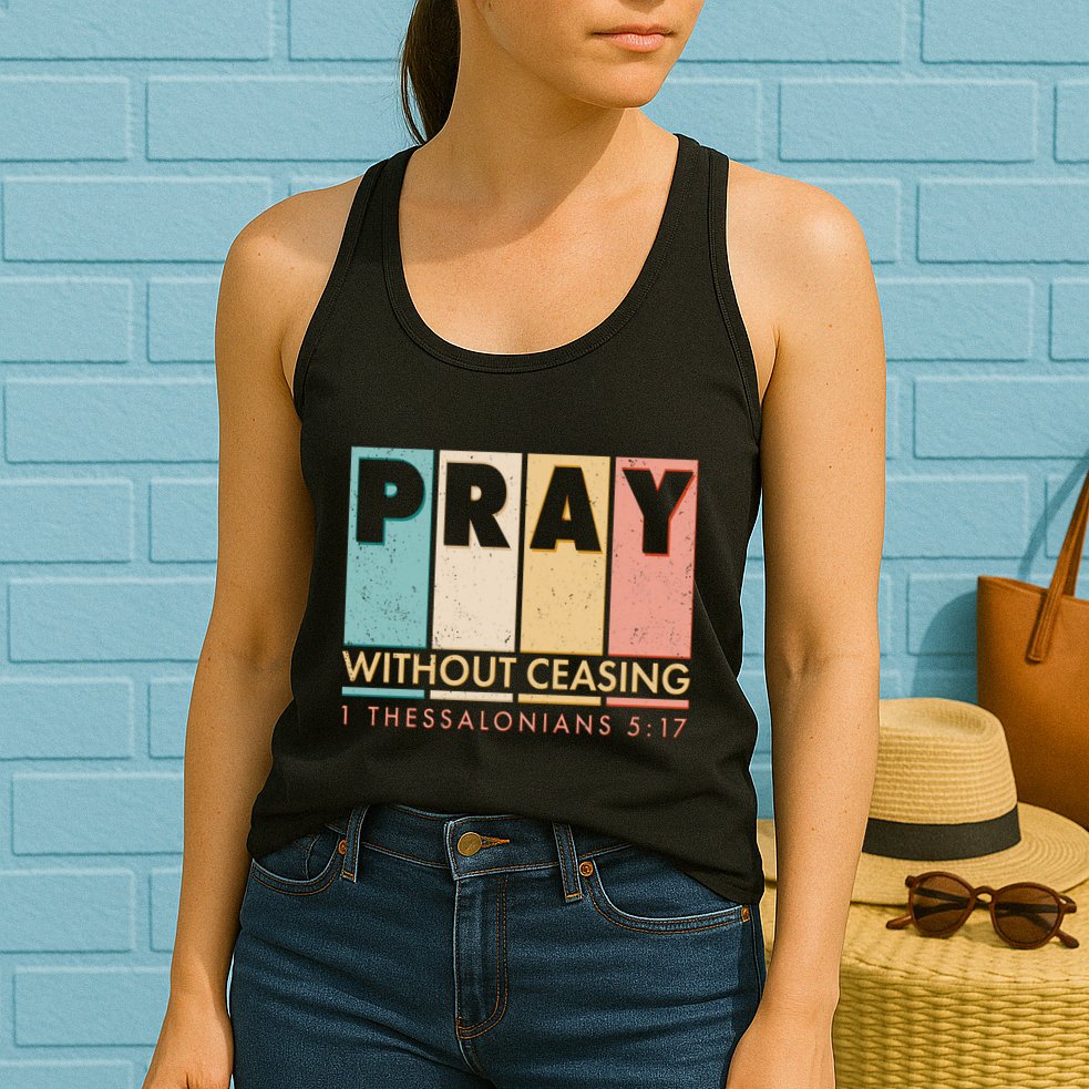 Pray Witout Ceasing 1 Thessalonians 5:17 Womens Tank Top