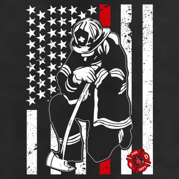 Praying Firefighter Thin Red Line Beanie