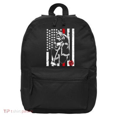 Praying Firefighter Thin Red Line 16 in Basic Backpack