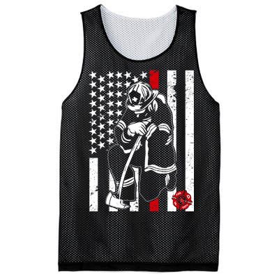 Praying Firefighter Thin Red Line Mesh Reversible Basketball Jersey Tank