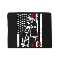 Praying Firefighter Thin Red Line Mousepad