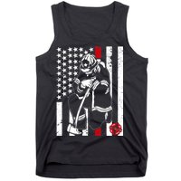 Praying Firefighter Thin Red Line Tank Top