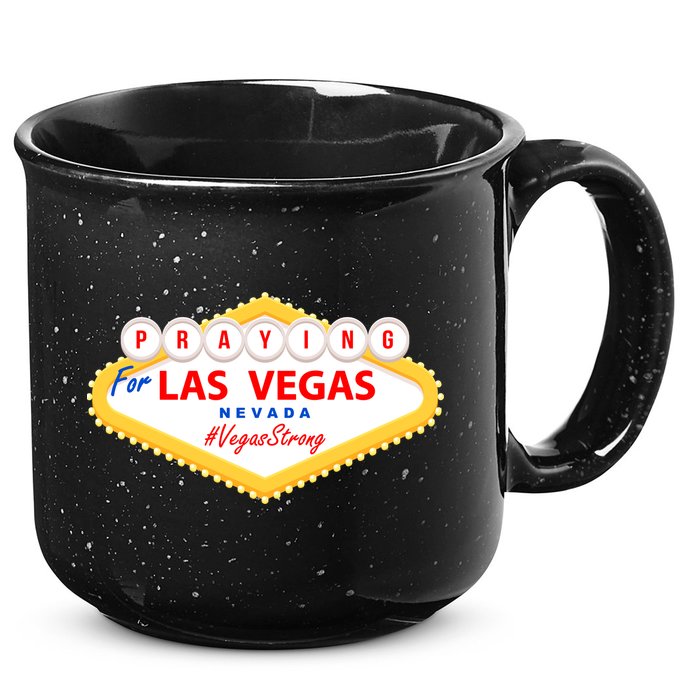 Praying For Las Vegas Nevada Vegas Strong 15oz Campfire Ceramic Mug