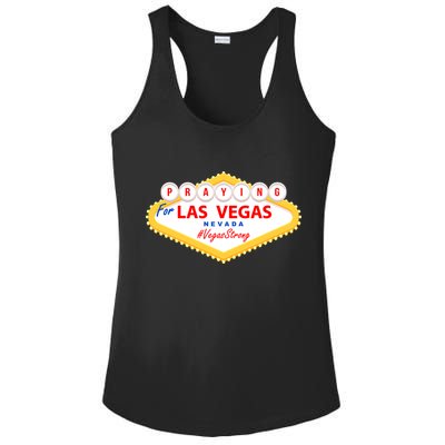 Praying For Las Vegas Nevada Vegas Strong Ladies PosiCharge Competitor Racerback Tank