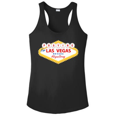 Praying For Las Vegas Nevada Vegas Strong Ladies PosiCharge Competitor Racerback Tank