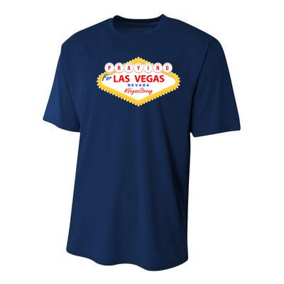 Praying For Las Vegas Nevada Vegas Strong Youth Performance Sprint T-Shirt