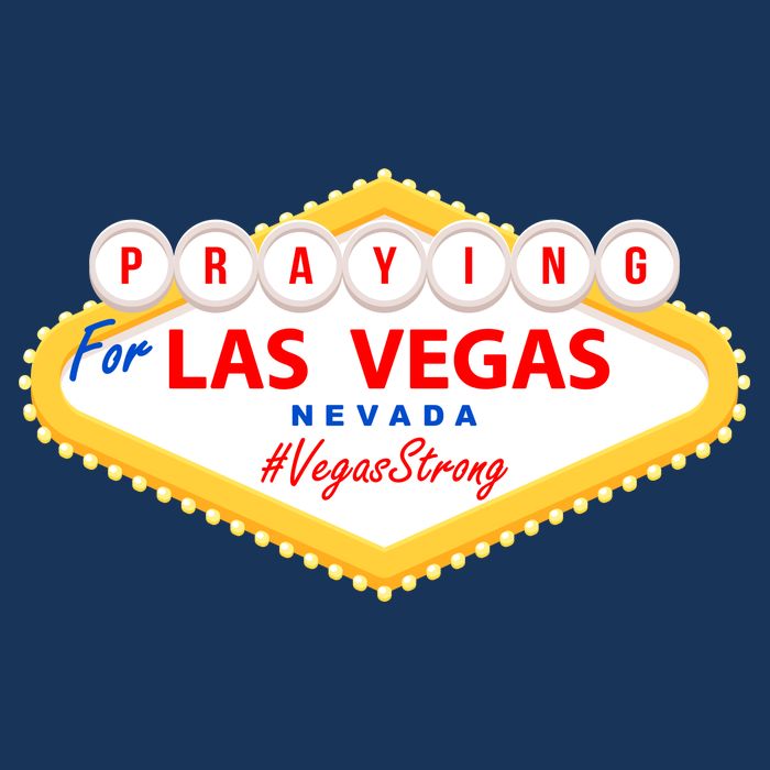 Praying For Las Vegas Nevada Vegas Strong Women's V-Neck T-Shirt
