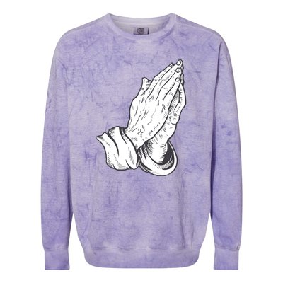 Praying Hands Colorblast Crewneck Sweatshirt