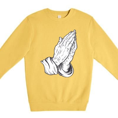 Praying Hands Premium Crewneck Sweatshirt