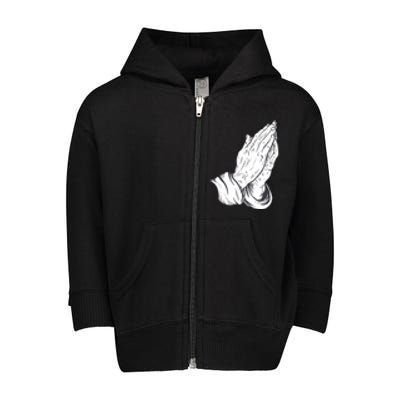 Praying Hands Toddler Zip Fleece Hoodie