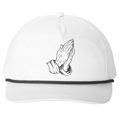 Praying Hands Snapback Five-Panel Rope Hat