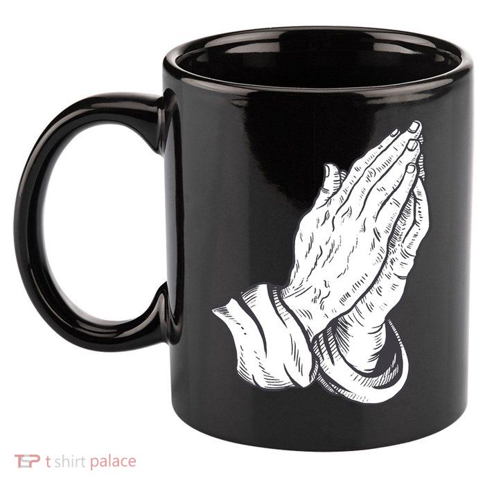 Praying Hands 11oz C Handle Ceramic Mug