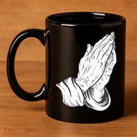 Praying Hands 11oz C Handle Ceramic Mug