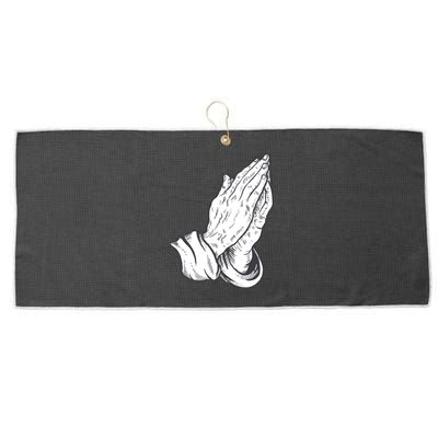 Praying Hands Large Microfiber Waffle Golf Towel