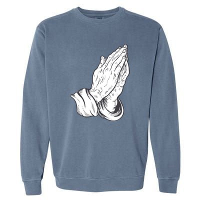 Praying Hands Garment-Dyed Sweatshirt