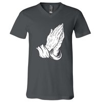 Praying Hands V-Neck T-Shirt