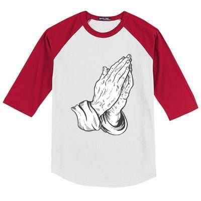 Praying Hands Kids Colorblock Raglan Jersey