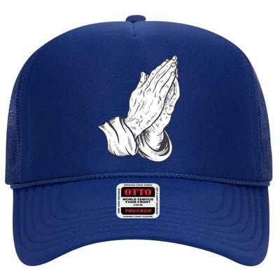 Praying Hands High Crown Mesh Back Trucker Hat