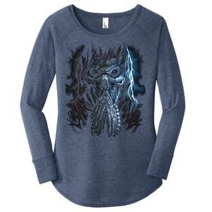 Praying Reaper Skeleton Women's Perfect Tri Tunic Long Sleeve Shirt