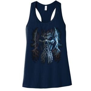 Praying Reaper Skeleton Women's Racerback Tank