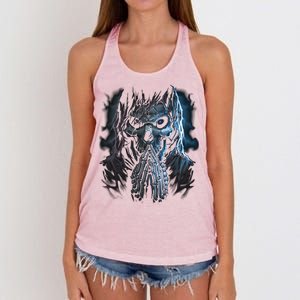 Praying Reaper Skeleton Women's Knotted Racerback Tank