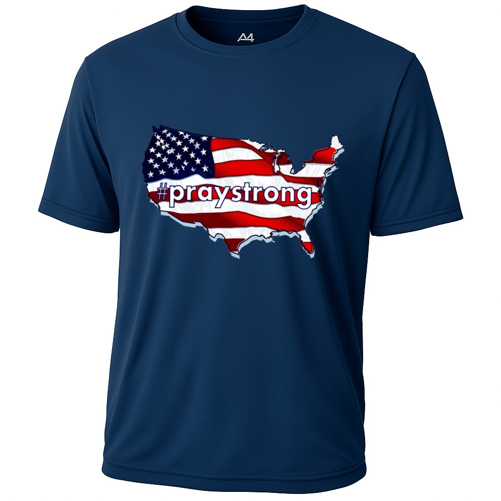 #praystrong Pray Strong For America  Cooling Performance Crew T-Shirt