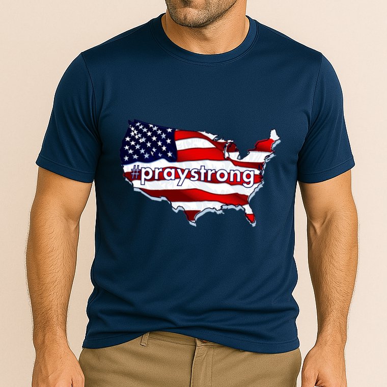 #praystrong Pray Strong For America  Cooling Performance Crew T-Shirt