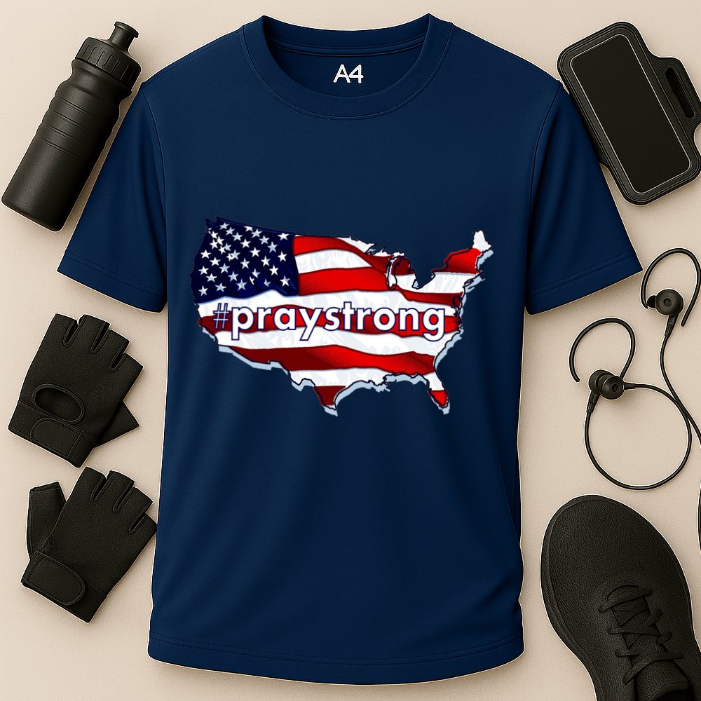 #praystrong Pray Strong For America  Cooling Performance Crew T-Shirt