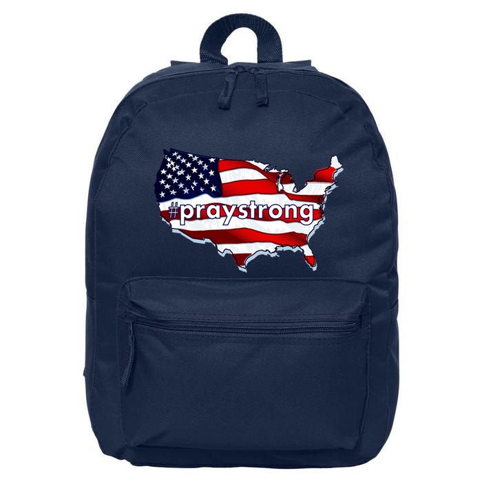 #praystrong Pray Strong For America  16 in Basic Backpack