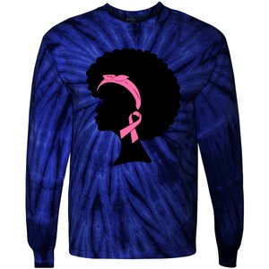 Pink Ribbons Breast Cancer Awareness For Women Girl Gifts Tie-Dye Long Sleeve Shirt