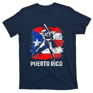 Puerto Rican Baseball Player Puerto Rico Flag Baseball Fans T-Shirt