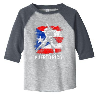 Puerto Rican Baseball Player Puerto Rico Flag Baseball Fans Toddler Fine Jersey T-Shirt