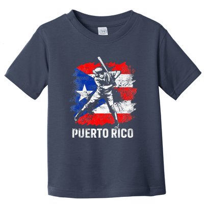 Puerto Rican Baseball Player Puerto Rico Flag Baseball Fans Toddler T-Shirt