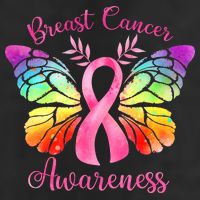 Pink Ribbon Butterfly Breast Cancer Hat