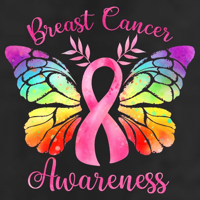 Pink Ribbon Butterfly Breast Cancer Hat