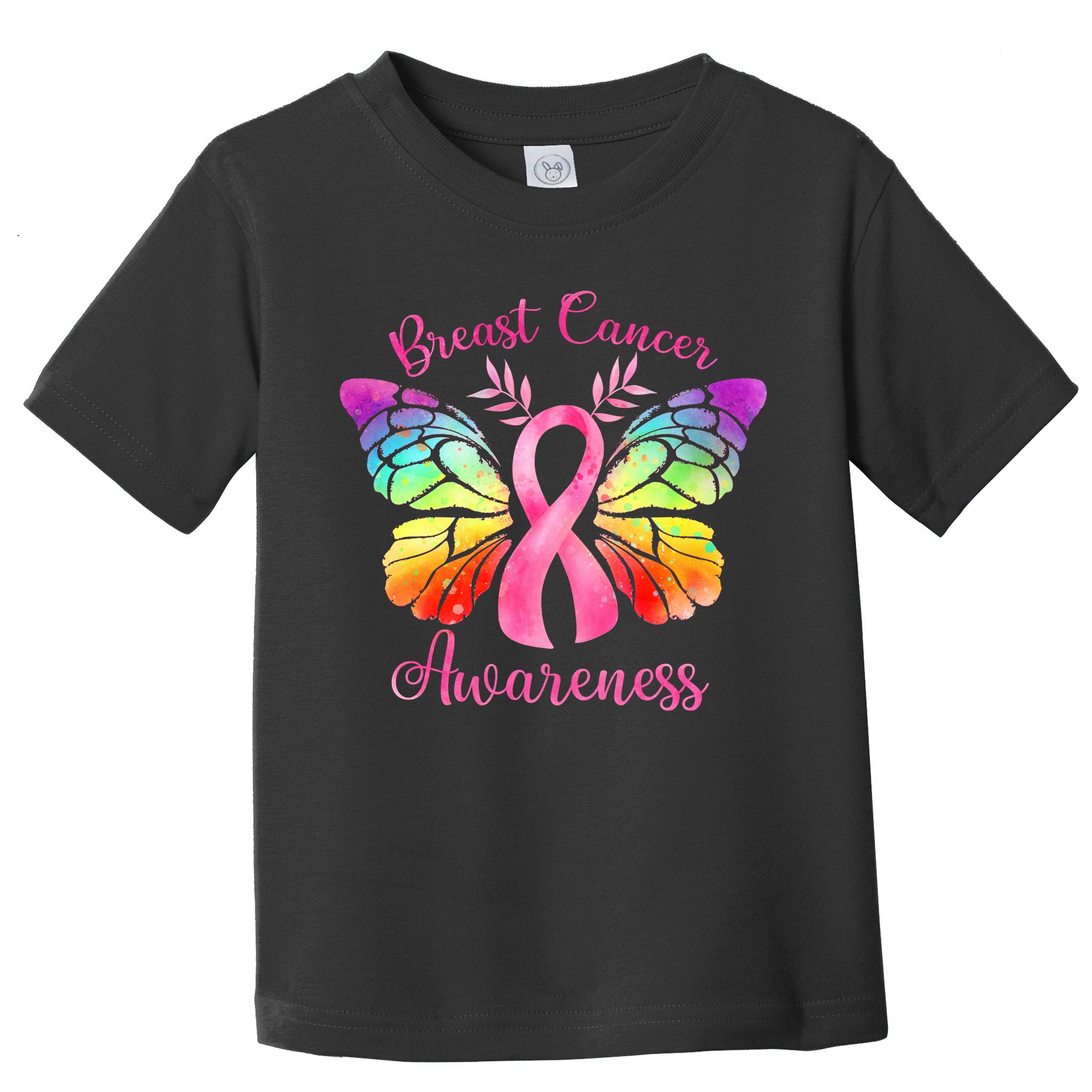 Pink Ribbon Butterfly Breast Cancer Toddler T-Shirt