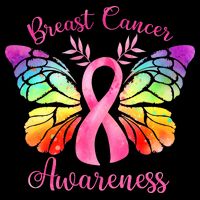 Pink Ribbon Butterfly Breast Cancer Visor