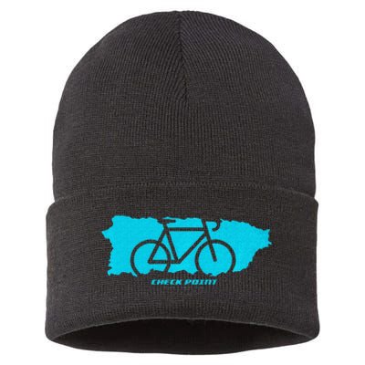 Puerto Rico Bike Cycling Sustainable Knit Beanie