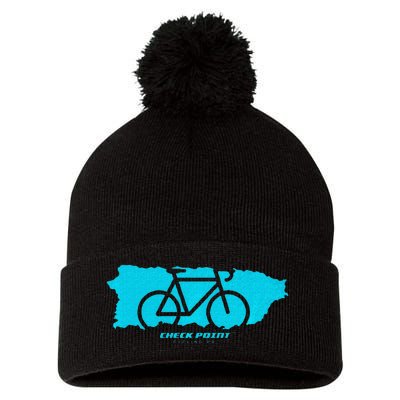 Puerto Rico Bike Cycling Pom Pom 12in Knit Beanie