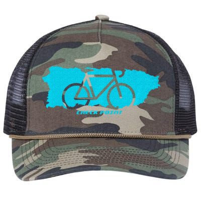 Puerto Rico Bike Cycling Retro Rope Trucker Hat Cap